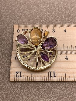 *Подвеска Аметист Цитрин цв Лимонное арт. 03-1-325-2101-021-346 (вес 8,89 г) - фото 318666 *Подвеска Аметист Цитрин цв Лимонное арт. 03-1-325-2101-021-346 (вес 8,89 г) - фото 318666