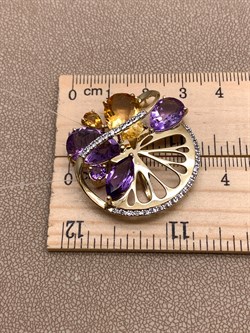 *Подвеска Аметист Цитрин цв Лимонное арт. 03-1-325-2101-021-346 (вес 8,89 г) - фото 318667 *Подвеска Аметист Цитрин цв Лимонное арт. 03-1-325-2101-021-346 (вес 8,89 г) - фото 318667