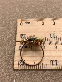 *Кольцо р.17 Хризолит Цитрин цв Красное арт. 01-2-287-22-078 (вес 2,9 г) - фото 318701