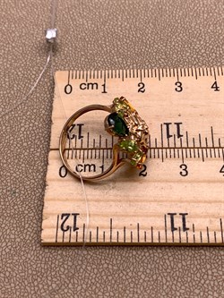 *Кольцо р.17 Хризолит Цитрин цв Красное арт. 01-2-287-22-078 (вес 2,9 г) - фото 318702