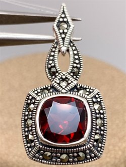 *Подвеска Марказит Гранат Пироп арт. HP776-705 вес 4,15 г - фото 318792