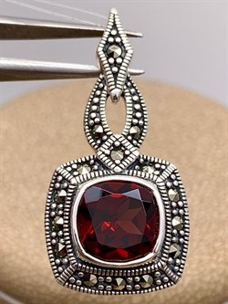 *Подвеска Марказит Гранат Пироп арт. HP776-705 вес 4,15 г - фото 318793