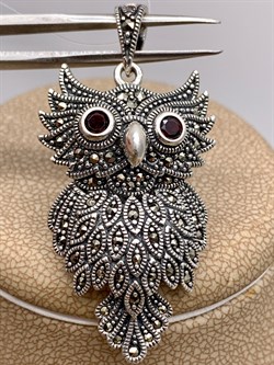 *Подвеска Филин Марказит Пироп арт. HP1035-446 вес 8,83 г - фото 318809