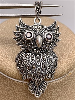 *Подвеска Филин Марказит Пироп арт. HP1035-446 вес 8,83 г - фото 318810