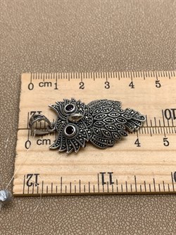 *Подвеска Филин Марказит Пироп арт. HP1035-446 вес 8,83 г - фото 318813