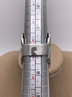 *Кольцо р.17 Марказит Гранат Пироп арт. HR846-711 вес 16,05 г - фото 318824