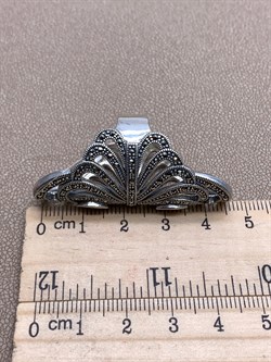 *Кольцо р.17 Марказит Гранат Пироп арт. HR846-711 вес 16,05 г - фото 318831