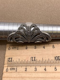 *Кольцо р.18 Марказит Гранат Пироп арт. HR846-728 вес 15,41 г - фото 318834