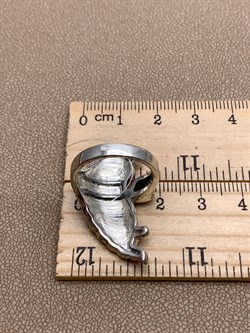 *Кольцо р.19  Крыло Бабочки Марказит Гранат Сердце арт. HR676-513 вес 8,99 г - фото 318914