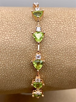 *Браслет р.17,5 Хризолит цв Красное арт. 08-1-043-08-253 (вес 5,41 г) - фото 319006 *Браслет р.17,5 Хризолит цв Красное арт. 08-1-043-08-253 (вес 5,41 г) - фото 319006