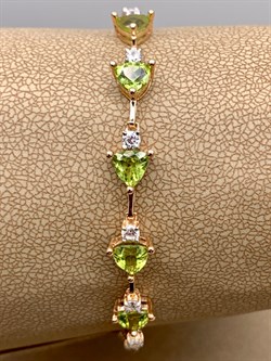 *Браслет р.17,5 Хризолит цв Красное арт. 08-1-043-08-253 (вес 5,41 г) - фото 319010 *Браслет р.17,5 Хризолит цв Красное арт. 08-1-043-08-253 (вес 5,41 г) - фото 319010