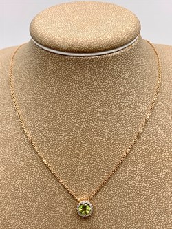 *Колье р.43-48 Хризолит цв Красное арт. 06-1-056-08-602 (вес 2,51 г) - фото 319034