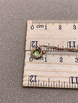 *Колье р.43-48 Хризолит цв Красное арт. 06-1-056-08-602 (вес 2,51 г) - фото 319036