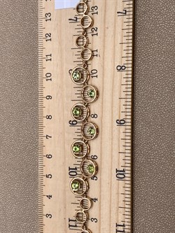 *Браслет р.18,5 Хризолит цв Красное арт. 08-1-062-0800-010-595 (вес 5,77 г) - фото 319113