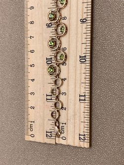 *Браслет р.18,5 Хризолит цв Красное арт. 08-1-062-0800-010-595 (вес 5,77 г) - фото 319114