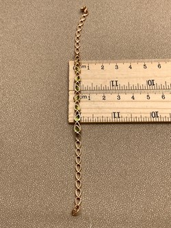 *Браслет р.17,5 Хризолит цв Красное арт. 08-1-041-0800-010-824 (вес 5,41 г) - фото 319161