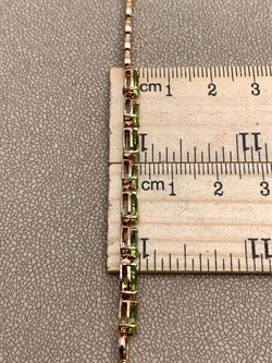 *Браслет р.17,5 Хризолит цв Красное арт. 08-1-041-0800-010-824 (вес 5,41 г) - фото 319162