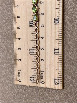 *Браслет р.17,5 Хризолит цв Красное арт. 08-1-041-0800-010-824 (вес 5,41 г) - фото 319166