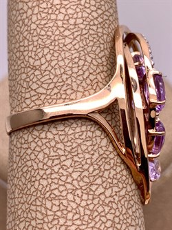 *Кольцо р.19,5 Аметист цв Красное арт. 01-2-741-0201-011-540 (вес 5,12 г) - фото 319443