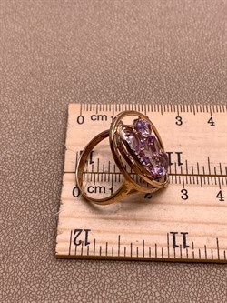 *Кольцо р.19,5 Аметист цв Красное арт. 01-2-741-0201-011-540 (вес 5,12 г) - фото 319452