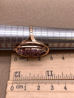 *Кольцо р.19,5 Аметист цв Красное арт. 01-2-741-0201-011-540 (вес 5,12 г) - фото 319454