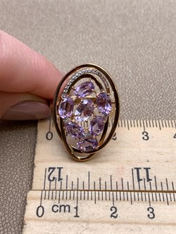 *Кольцо р.19,5 Аметист цв Красное арт. 01-2-741-0201-011-540 (вес 5,12 г) - фото 319463
