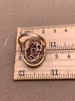 *Кольцо р.19,5 Аметист цв Красное арт. 01-2-741-0201-011-540 (вес 5,12 г) - фото 319465