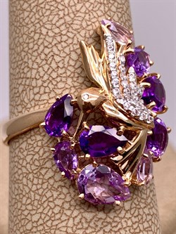 *Кольцо р.20 Колибри Аметист цв Красное арт. 01-2-290-0201-011-779 (вес 4,5 г) - фото 319518 *Кольцо р.20 Колибри Аметист цв Красное арт. 01-2-290-0201-011-779 (вес 4,5 г) - фото 319518