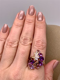 *Кольцо р.20 Колибри Аметист цв Красное арт. 01-2-290-0201-011-779 (вес 4,5 г) - фото 319520 *Кольцо р.20 Колибри Аметист цв Красное арт. 01-2-290-0201-011-779 (вес 4,5 г) - фото 319520