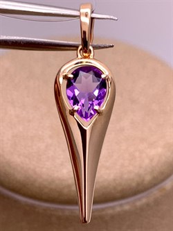 *Подвеска Аметист цв Красное арт. 10-1-100-02-288 (вес 0,96 г) - фото 319533 *Подвеска Аметист цв Красное арт. 10-1-100-02-288 (вес 0,96 г) - фото 319533