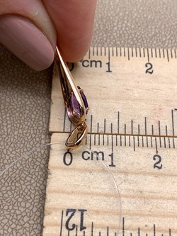 *Подвеска Аметист цв Красное арт. 10-1-100-02-288 (вес 0,96 г) - фото 319534 *Подвеска Аметист цв Красное арт. 10-1-100-02-288 (вес 0,96 г) - фото 319534