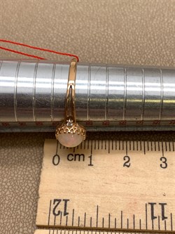 *Кольцо р.19,5 Опал Эфиопия цв Красное арт. 14080-137-124 вес 1,79 г - фото 319591