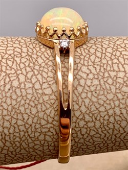 *Кольцо р.19,5 Опал Эфиопия цв Красное арт. 14080-137-124 вес 1,79 г - фото 319594