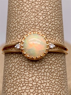 *Кольцо р.19,5 Опал Эфиопия цв Красное арт. 14080-137-124 вес 1,79 г - фото 319595