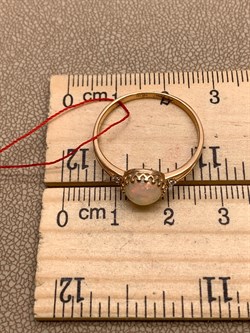 *Кольцо р.19,5 Опал Эфиопия цв Красное арт. 14080-137-124 вес 1,79 г - фото 319598