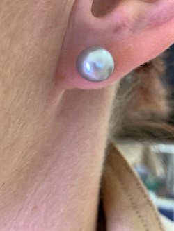 *Пусеты Жемчуг Микс д.9*9,5мм арт. 2.0117.0.b-055 Вес 2,69 г - фото 319679