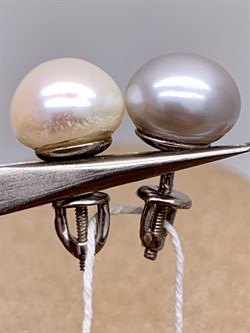 *Пусеты Жемчуг Микс д.9*9,5мм арт. 2.0117.0.b-055 Вес 2,69 г - фото 319681