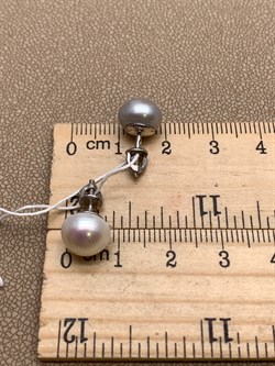 *Пусеты Жемчуг Микс д.9*9,5мм арт. 2.0117.0.b-055 Вес 2,69 г - фото 319683