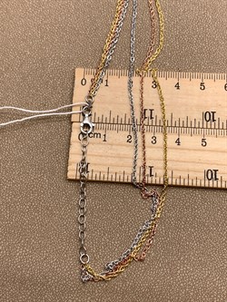 *Цепь р.45+5 Веревка облегченная 3 ряда 3 цвета арт. 1323RYZ9066L45-134, (Вес 5,9 г) - фото 320178 *Цепь р.45+5 Веревка облегченная 3 ряда 3 цвета арт. 1323RYZ9066L45-134, (Вес 5,9 г) - фото 320178