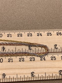 *Цепь р.45+5 Веревка облегченная 3 ряда 3 цвета арт. 1323RYZ9066L45-134, (Вес 5,9 г) - фото 320179 *Цепь р.45+5 Веревка облегченная 3 ряда 3 цвета арт. 1323RYZ9066L45-134, (Вес 5,9 г) - фото 320179