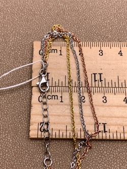 *Браслет р.17+5 Веревка облегченная 3 ряда 3 цвета арт. 1323RYZ9066L17-133, (Вес 2,5 г) - фото 320236 *Браслет р.17+5 Веревка облегченная 3 ряда 3 цвета арт. 1323RYZ9066L17-133, (Вес 2,5 г) - фото 320236