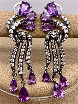 *Серьги Аметист Романовы арт. 02-1814/00АМ-00-203 вес 7,11 г - фото 320284 *Серьги Аметист Романовы арт. 02-1814/00АМ-00-203 вес 7,11 г - фото 320284