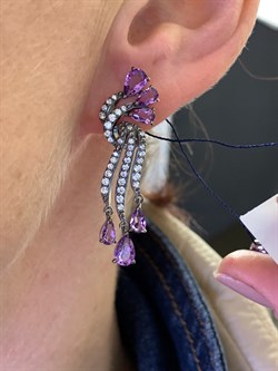 *Серьги Аметист Романовы арт. 02-1814/00АМ-00-203 вес 7,11 г - фото 320285 *Серьги Аметист Романовы арт. 02-1814/00АМ-00-203 вес 7,11 г - фото 320285