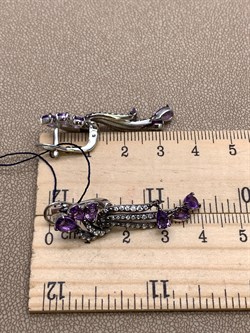 *Серьги Аметист Романовы арт. 02-1814/00АМ-00-203 вес 7,11 г - фото 320289 *Серьги Аметист Романовы арт. 02-1814/00АМ-00-203 вес 7,11 г - фото 320289