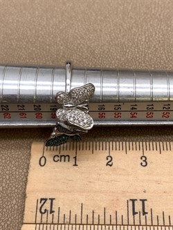 *Кольцо р.18,5 Бабочки Фианит Микс арт. SW-R11046-X-W-Gg-X-X-949 вес 3,5 г - фото 320291