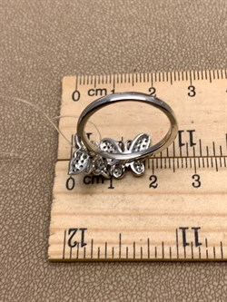 *Кольцо р.18,5 Бабочки Фианит Микс арт. SW-R11046-X-W-Gg-X-X-949 вес 3,5 г - фото 320298