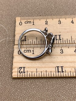 *Кольцо р.18,5 Бабочки Фианит Микс арт. SW-R11046-X-W-Gg-X-X-949 вес 3,5 г - фото 320300