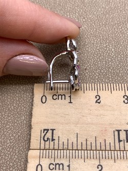 *Серьги Орхидея Розовый Фианит Микро Вставки арт. MP-E01057-X-W-X-X-M6-344 вес 6,1 г - фото 320329