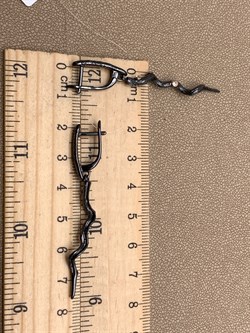 *Серьги Змейки Белый Фианит арт. AY-E084-1-X-BY-X-X-W-685 вес 5,3 г - фото 320337