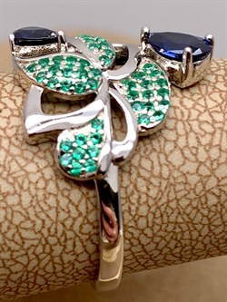 *Кольцо р.18 Фианит Шпинель синт арт. CZ-R01669-X-W-DT-X-NE-798 вес 3,3 г - фото 320392